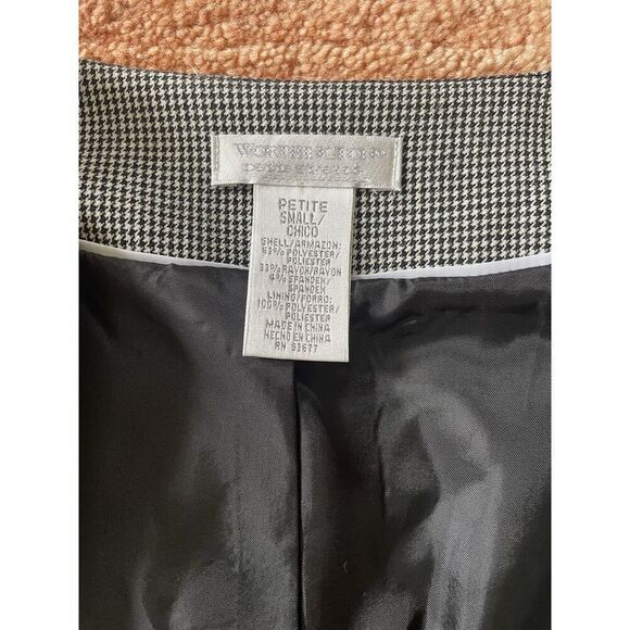Worthington Stretch Gray Blazer Houndstooth Jacket Womens Sz S Vintage - Picture 9 of 9